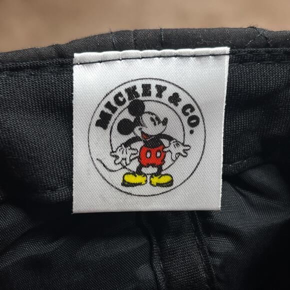 Vintage 90s Mickey & Co Quilted Baseball Cap Disney Embroidery Black Fresh Caps - Picture 2 of 9